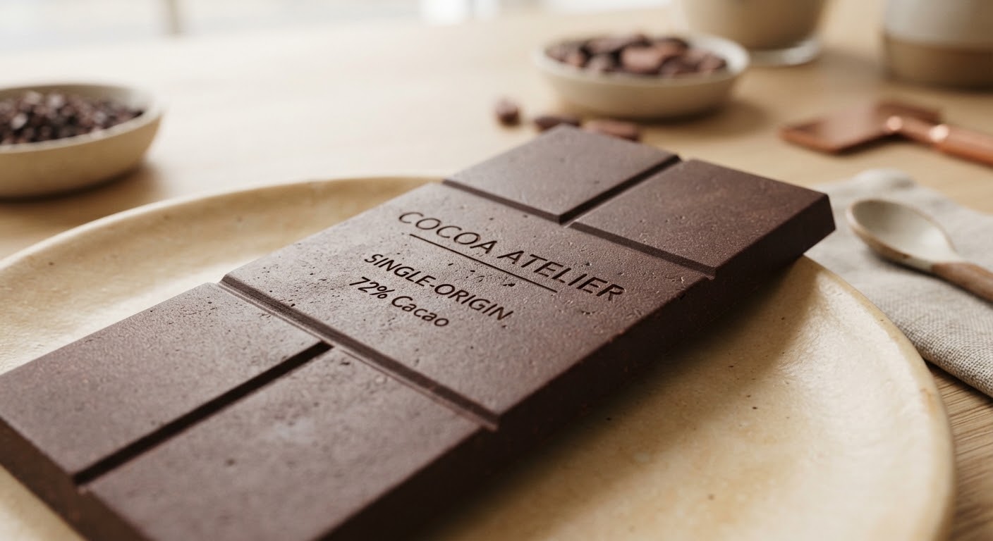 72% Single-Origin Dark Bar — Fine-tempered single-estate cacao