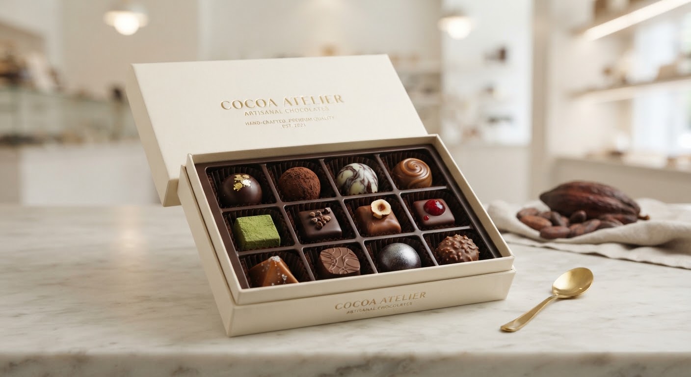 Assorted Truffle Box of 12 — Twelve hand-finished truffles